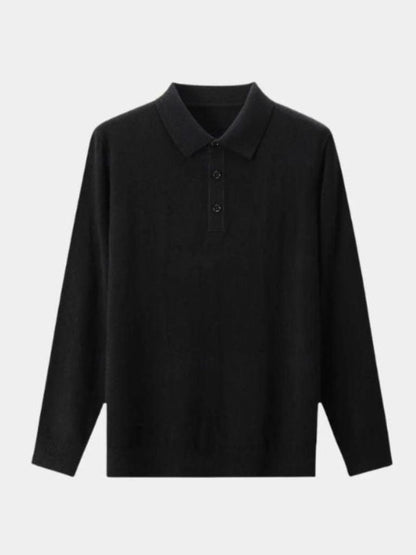 Adrian | Grey Long-Sleeve Polo