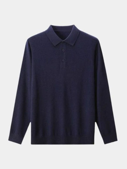 Adrian | Grey Long-Sleeve Polo