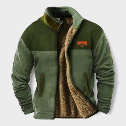 Adrian | Brown Two-Tone Fleece Jacket