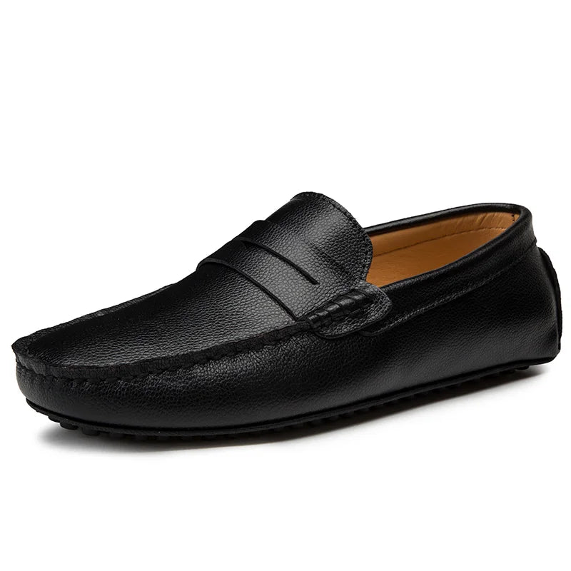Hugh | Relaxed Leather Summer Loafers