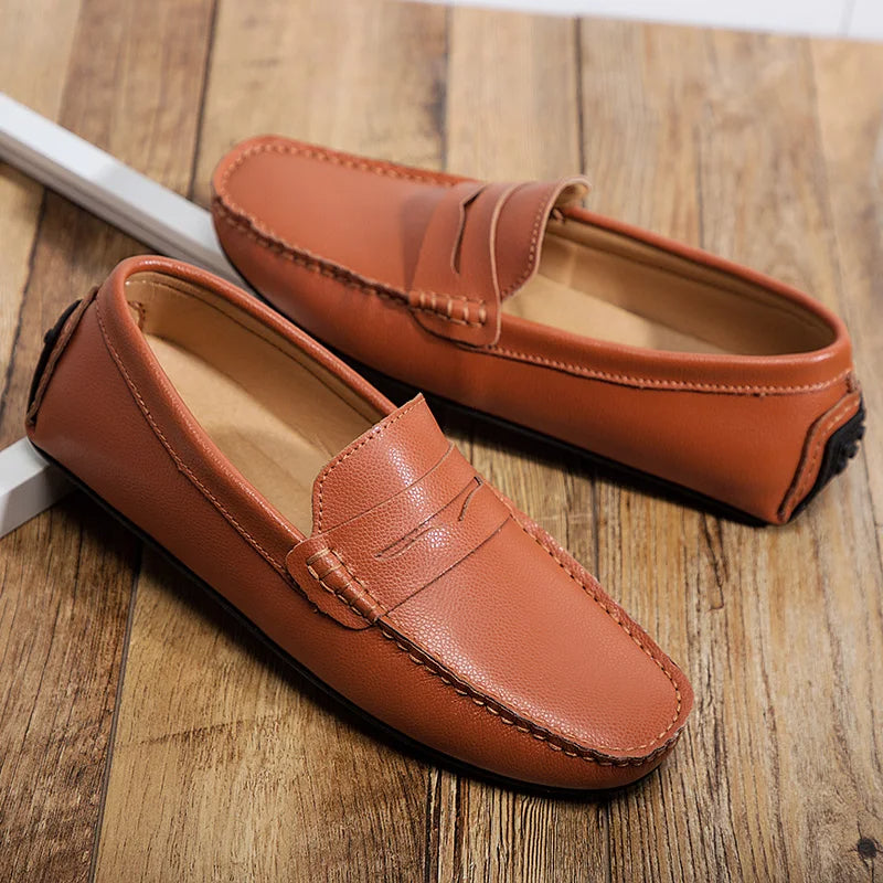 Hugh | Relaxed Leather Summer Loafers