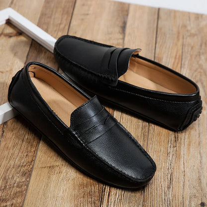 Hugh | Relaxed Leather Summer Loafers