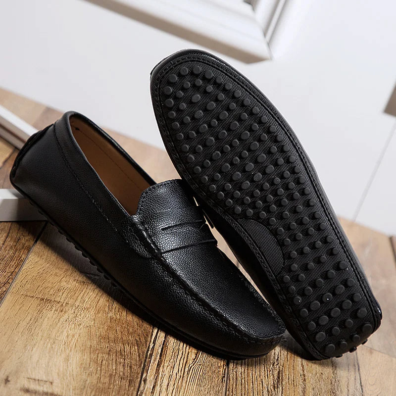 Hugh | Relaxed Leather Summer Loafers