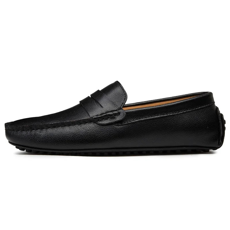 Hugh | Relaxed Leather Summer Loafers