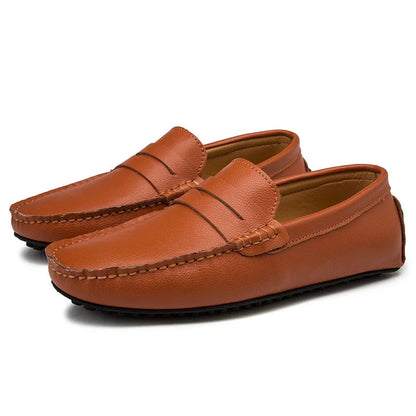 Hugh | Relaxed Leather Summer Loafers