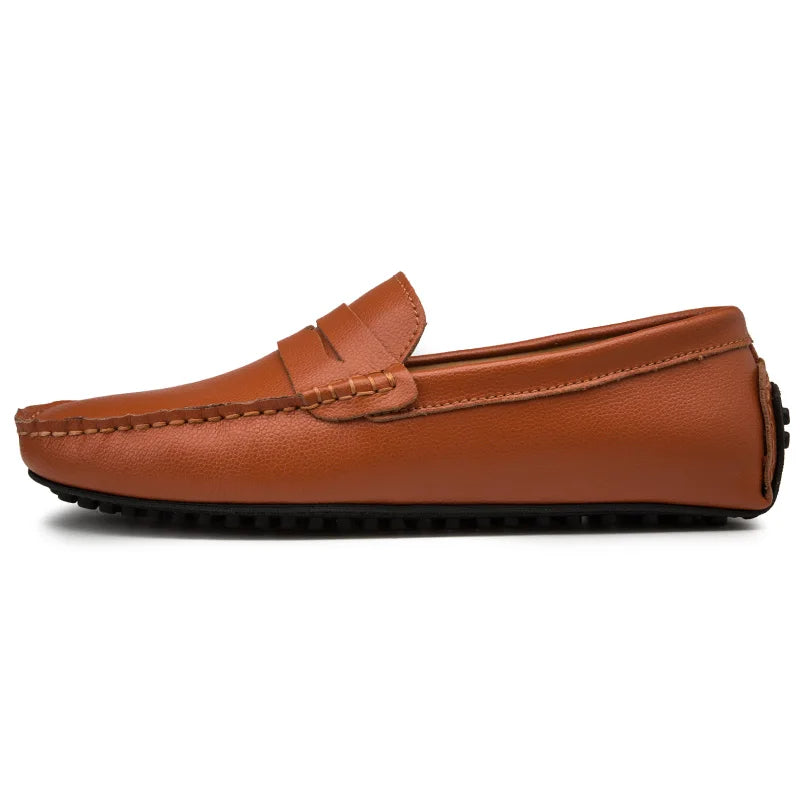 Hugh | Relaxed Leather Summer Loafers