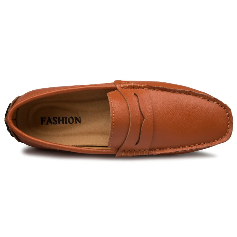 Hugh | Relaxed Leather Summer Loafers