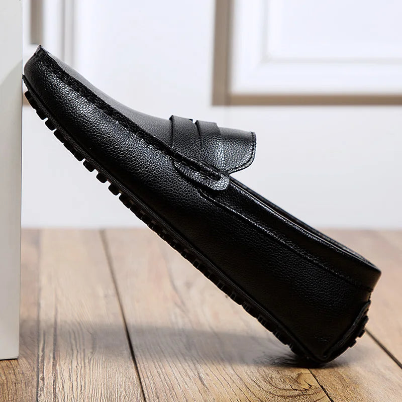 Hugh | Relaxed Leather Summer Loafers