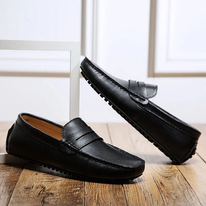 Hugh | Relaxed Leather Summer Loafers