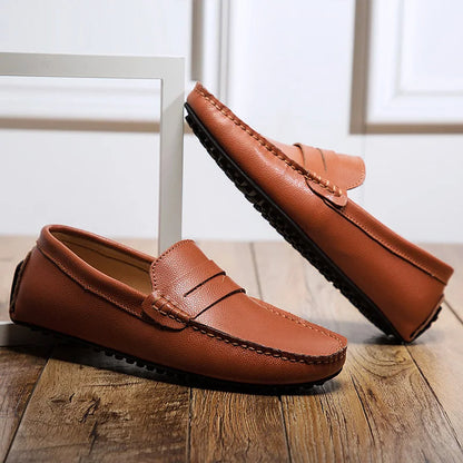 Hugh | Relaxed Leather Summer Loafers