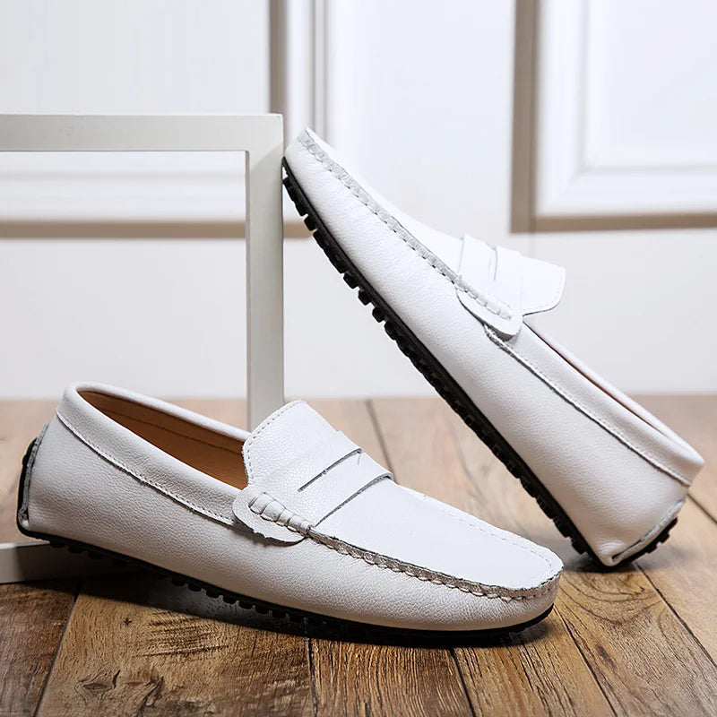 Hugh | Relaxed Leather Summer Loafers