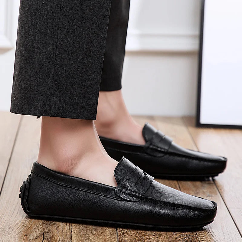 Hugh | Relaxed Leather Summer Loafers