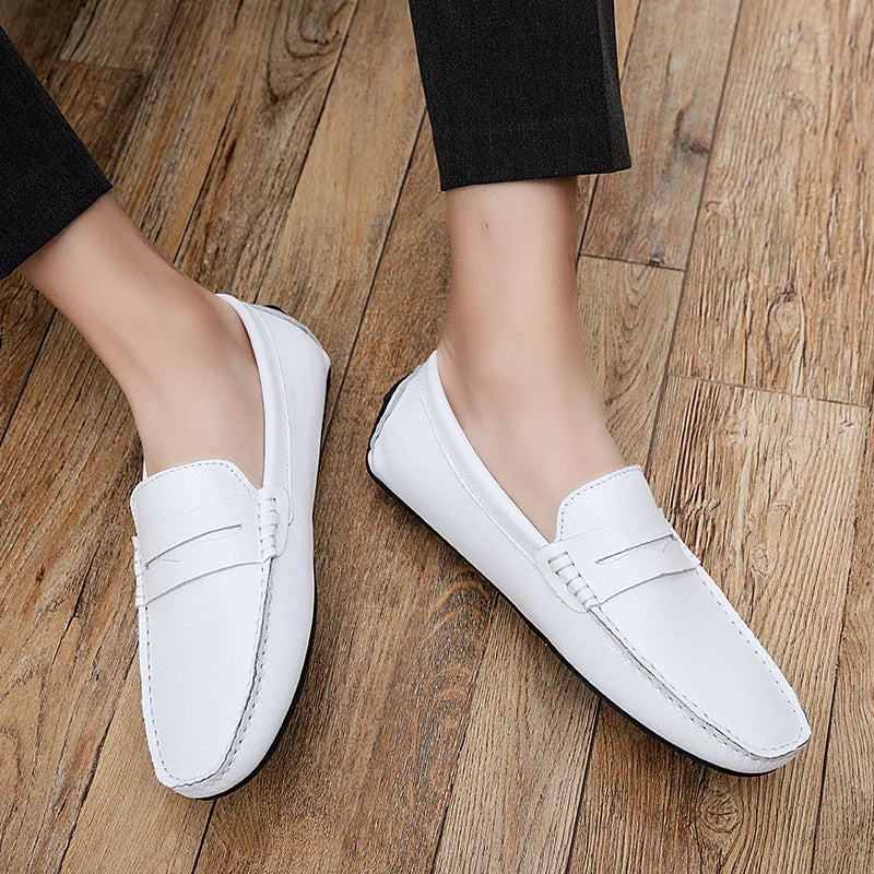 Hugh | Relaxed Leather Summer Loafers