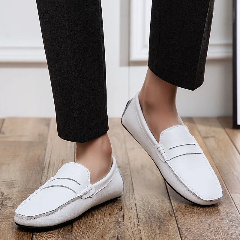 Hugh | Relaxed Leather Summer Loafers