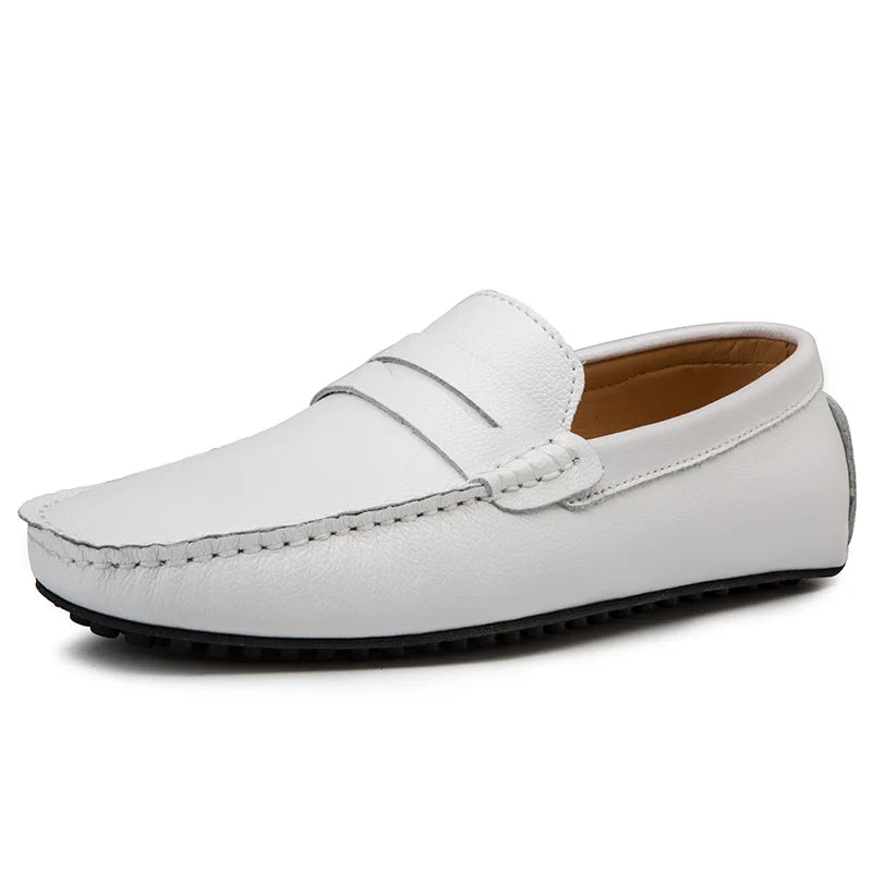 Hugh | Relaxed Leather Summer Loafers
