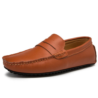 Hugh | Relaxed Leather Summer Loafers