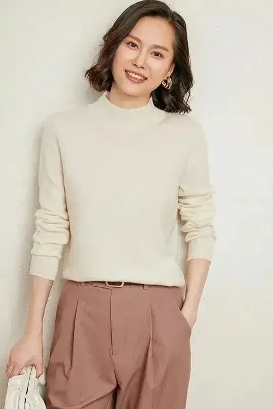 Agnes | Soft Sage Crew-Neck Jumper