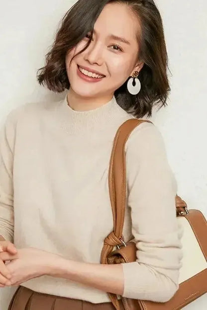 Agnes | Soft Sage Crew-Neck Jumper