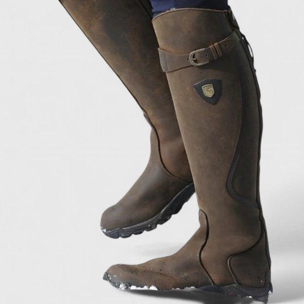 Agnes | Black Buckle Riding Boots