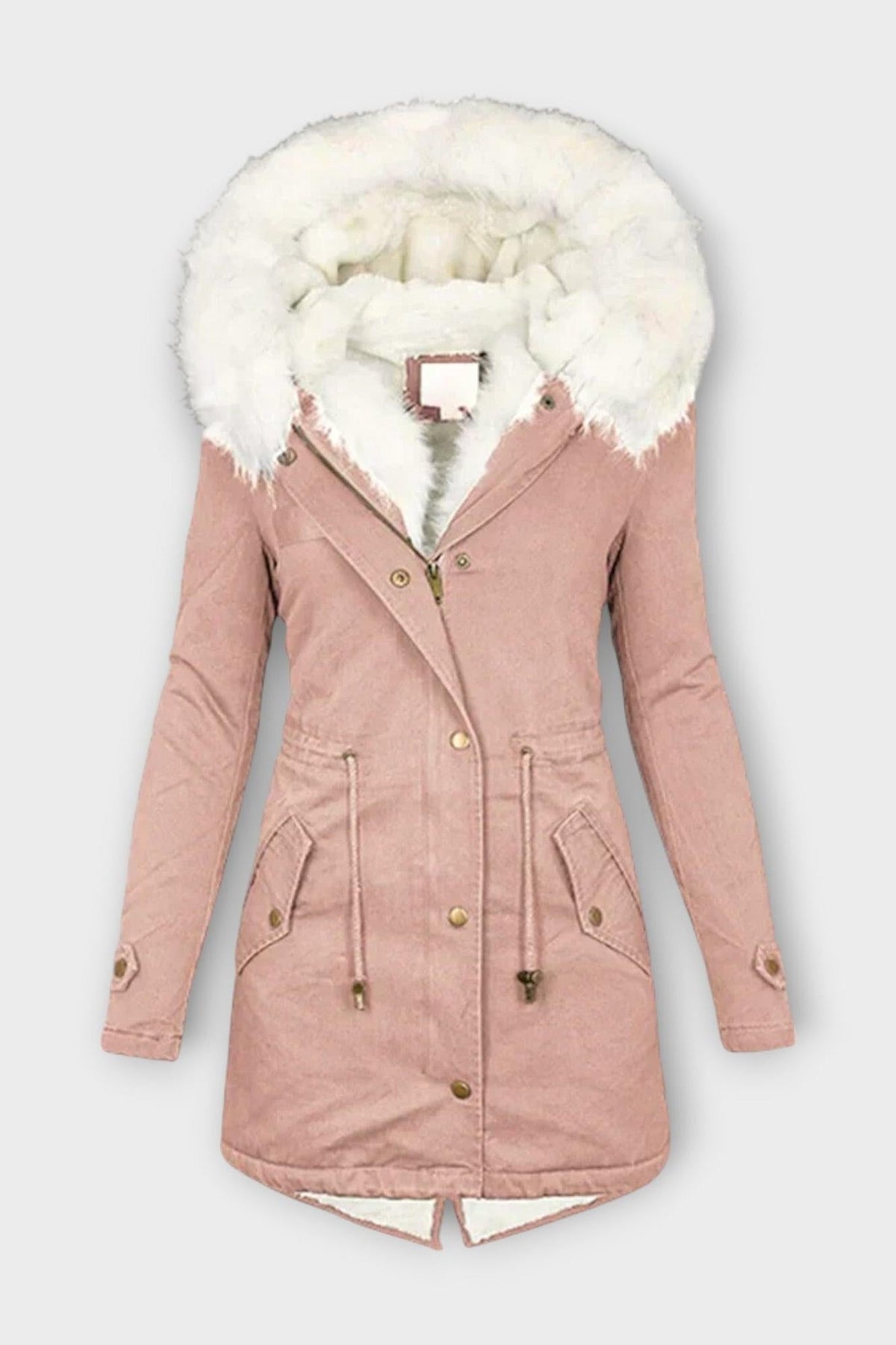 Aisha | Olive Faux-Fur Hooded Parka