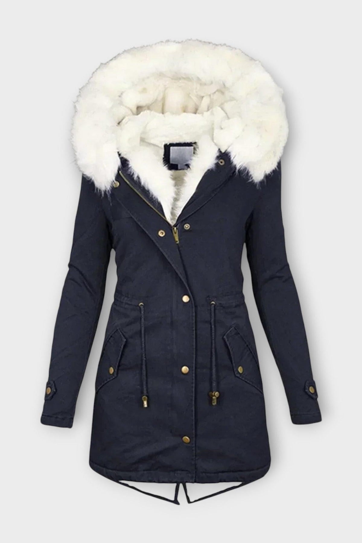 Aisha | Olive Faux-Fur Hooded Parka