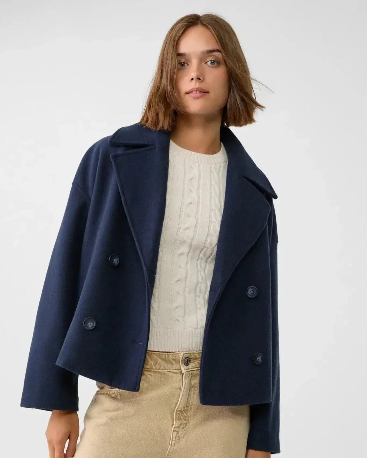 Roberta | Cropped Double-Breasted Jacket