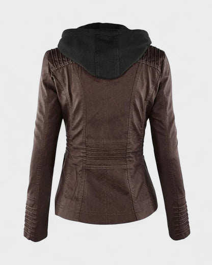 Roberta | Brown Hooded Jacket