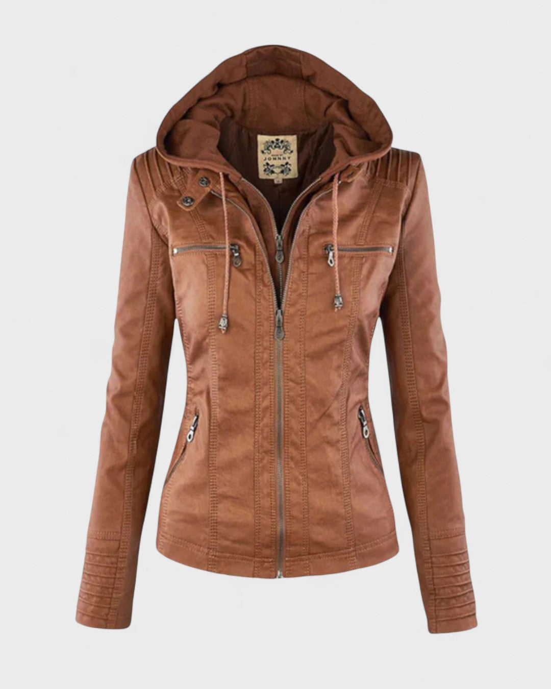 Roberta | Brown Hooded Jacket