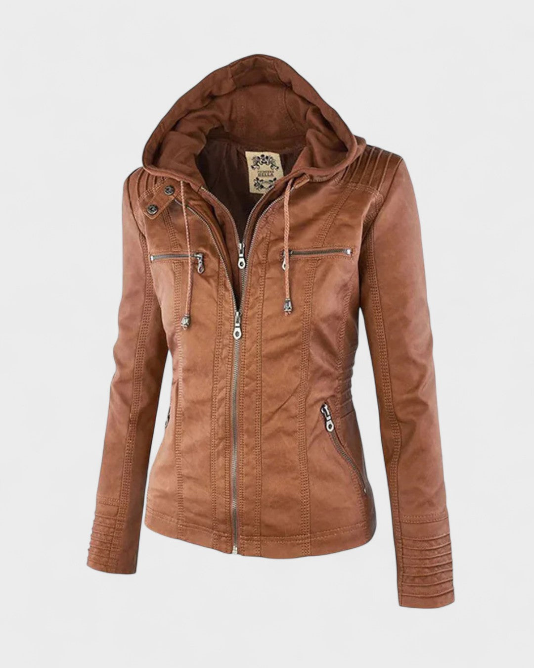 Roberta | Brown Hooded Jacket