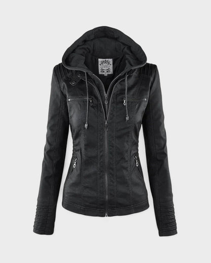 Roberta | Brown Hooded Jacket