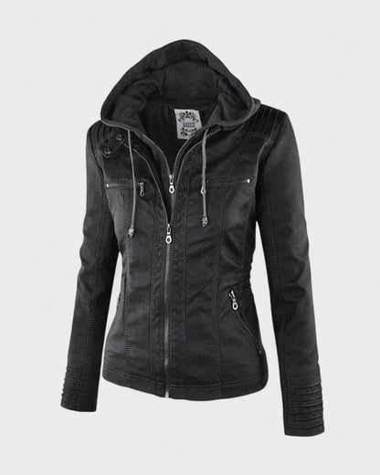 Roberta | Brown Hooded Jacket