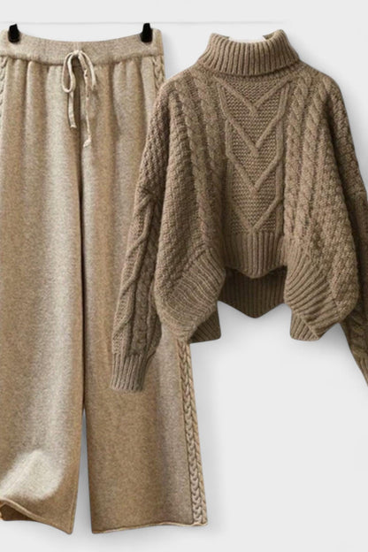 Roberta | Cable-Knit Jumper & Trouser Set
