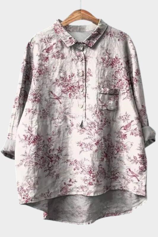 Alison | Soft Pink Toile Print Shirt