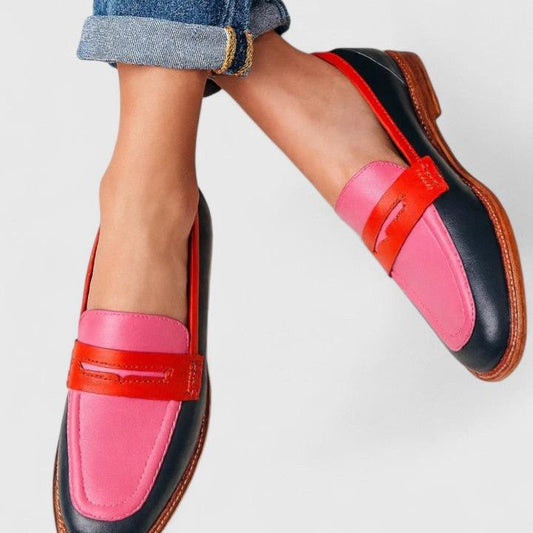 Alice | Pink, Red & Black Loafers
