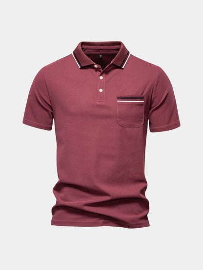 Allan | White Pocket Polo Shirt