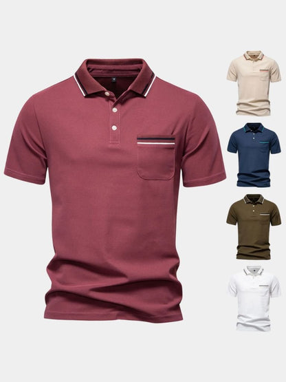 Allan | White Pocket Polo Shirt