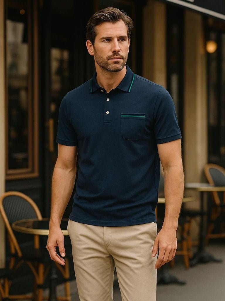 Allan | White Pocket Polo Shirt