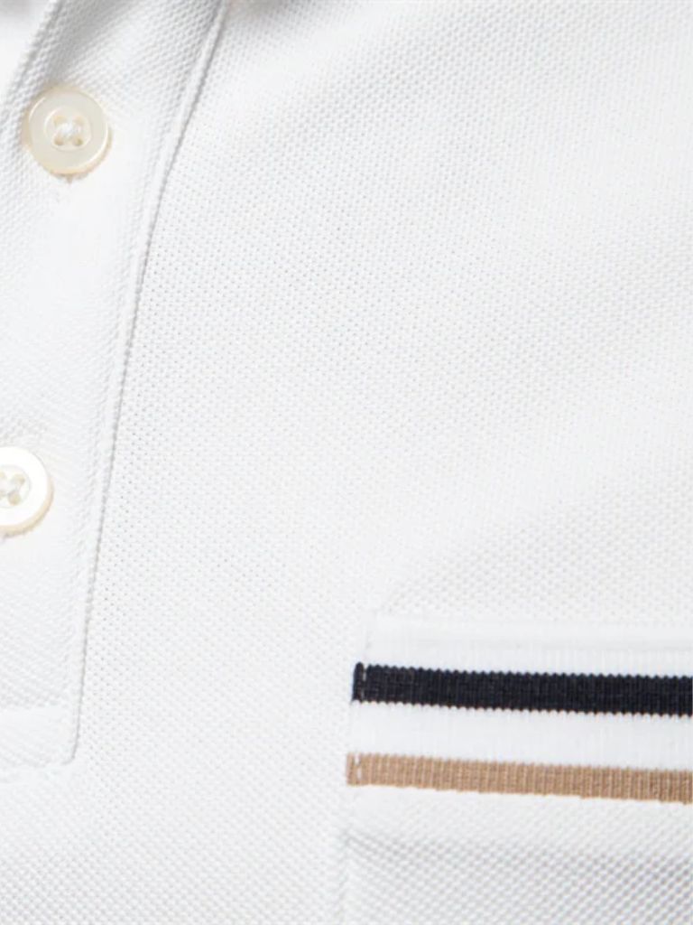 Allan | White Pocket Polo Shirt