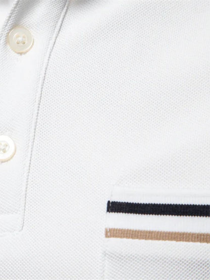 Allan | White Pocket Polo Shirt