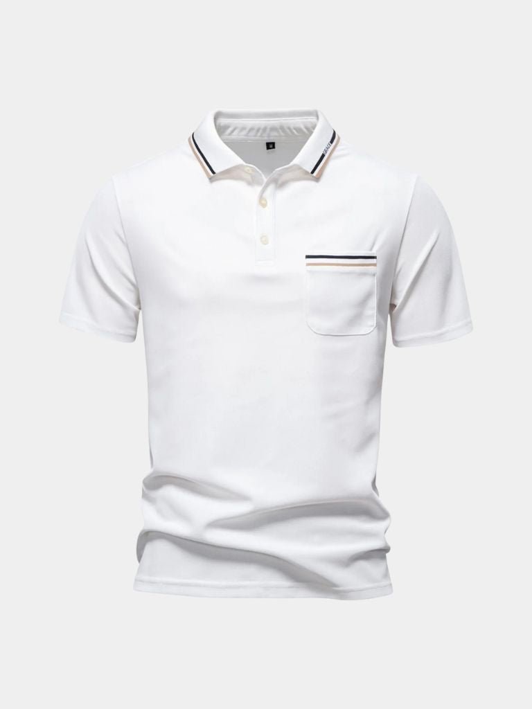 Allan | White Pocket Polo Shirt