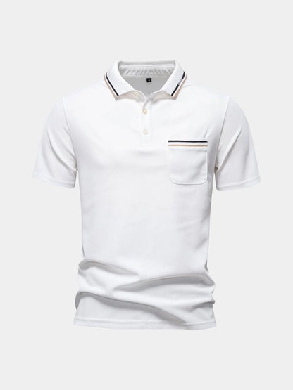 Allan | White Pocket Polo Shirt