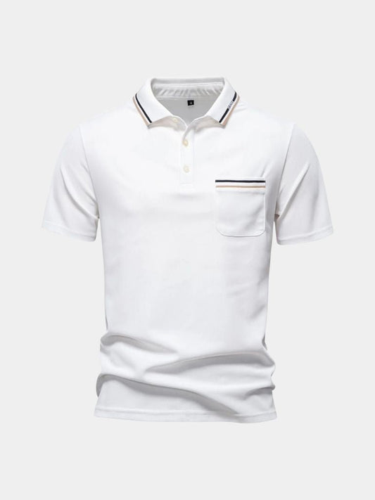 Allan | White Pocket Polo Shirt