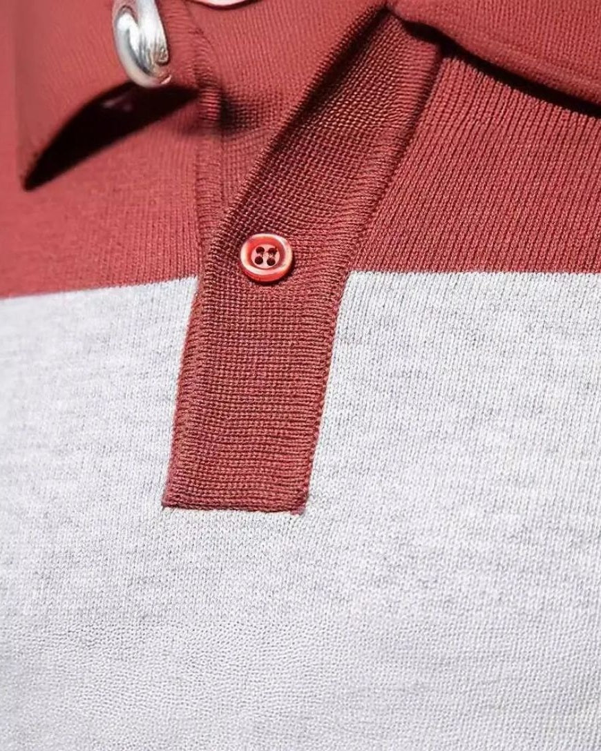 Allan | Striped Long-Sleeve Polo Knit