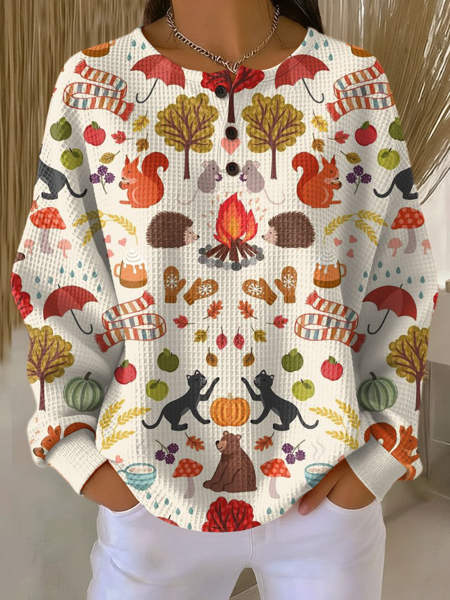 Matilda | Autumn Woodland Print Jumper