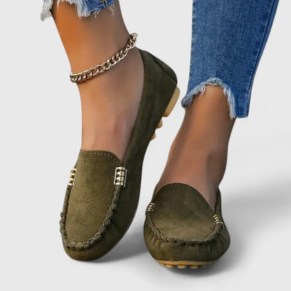 Alma | Turquoise Stitched Moccasins