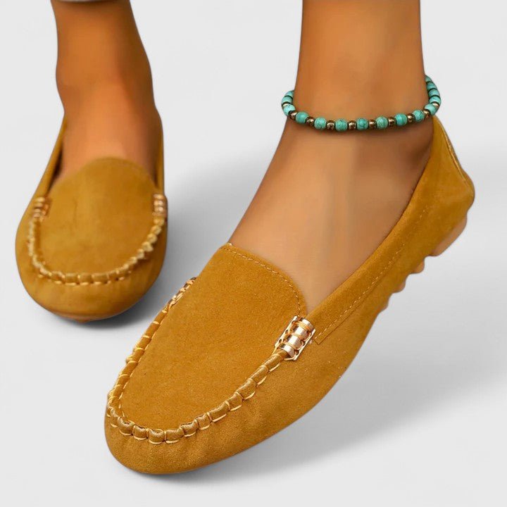 Alma | Turquoise Stitched Moccasins