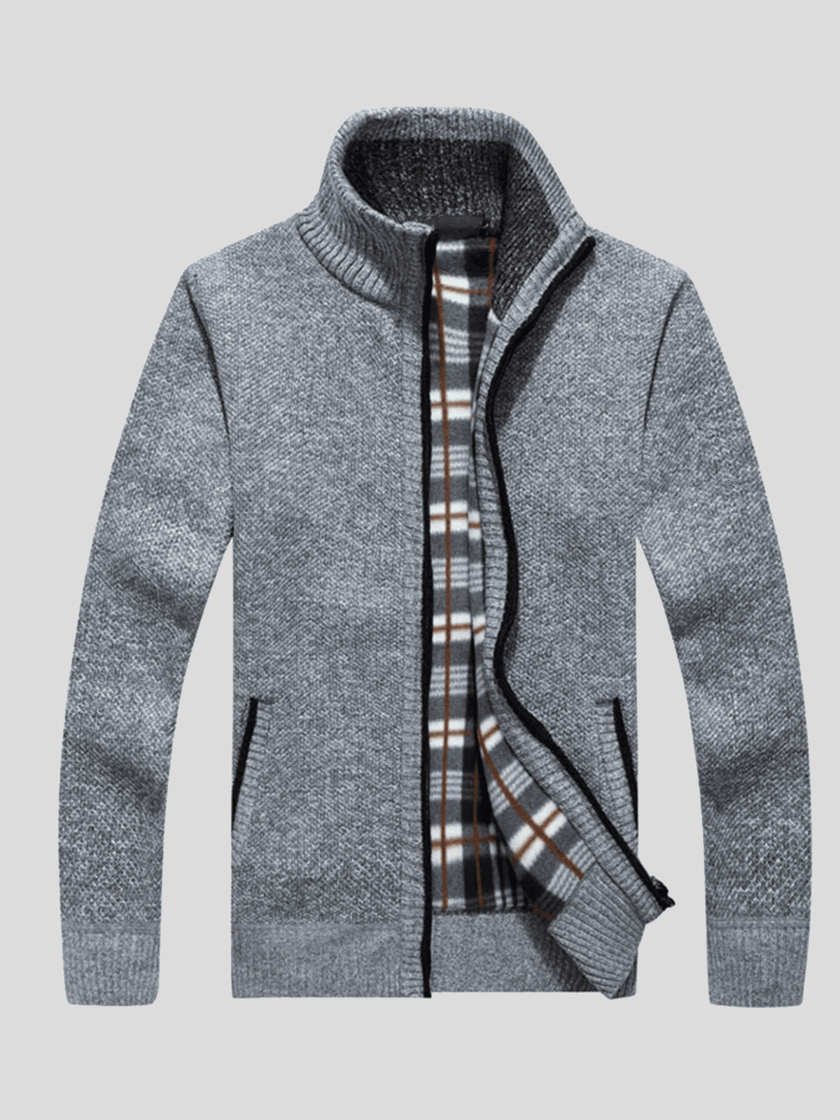 Alfie | Cream Zip Knit Jacket
