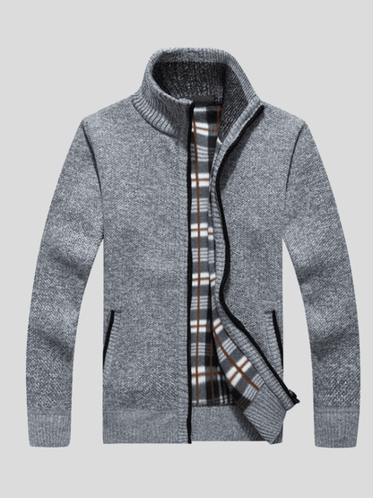 Alfie | Cream Zip Knit Jacket