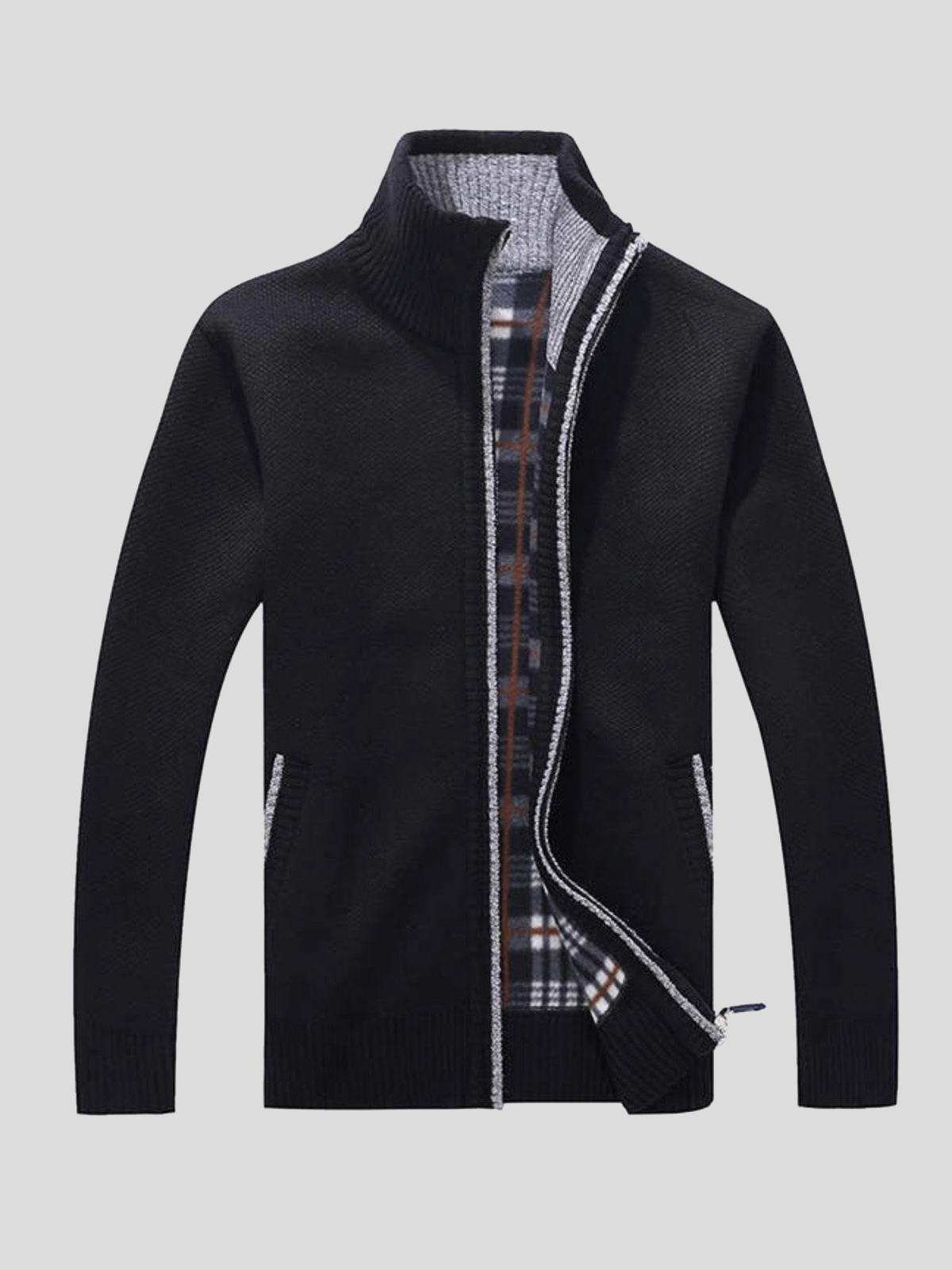 Alfie | Cream Zip Knit Jacket