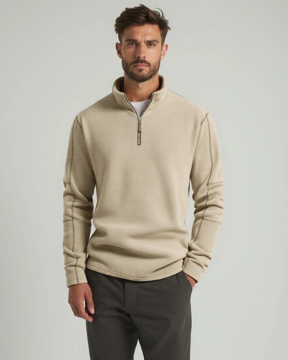 Albert | Beige Half-Zip Jumper